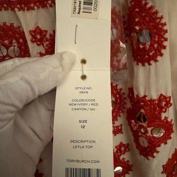 New with tags Tory Burch silk top 12 - Picture 2 of 7